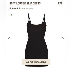 SKIMS Black Soft Lounge Slip Dress
